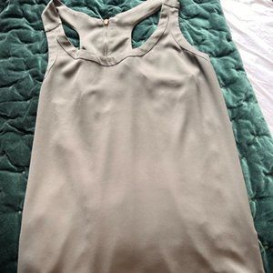 EXPRESS - Sage green blouse racer back tank with zipper size large